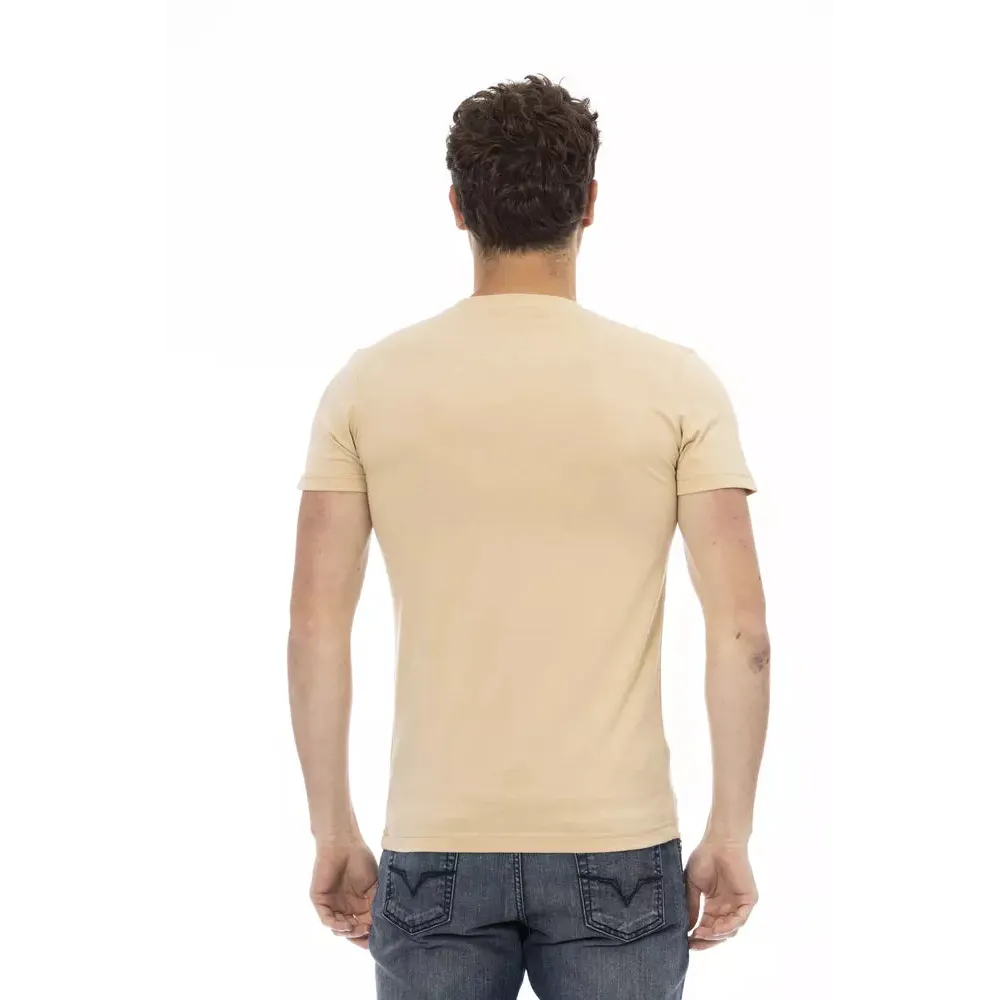 Trussardi Action Beige Cotton Men's T-Shirt
