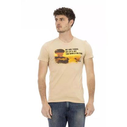Trussardi Action Beige Cotton Men's T-Shirt