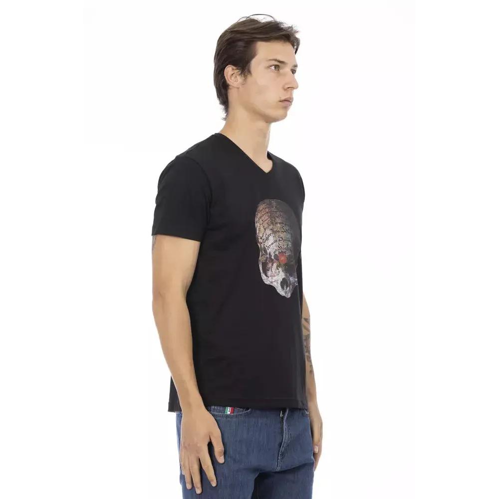 Trussardi Action Black Cotton Men T-Shirt