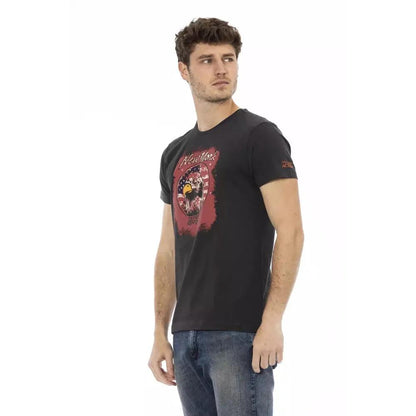 Trussardi Action Black Cotton Men T-Shirt