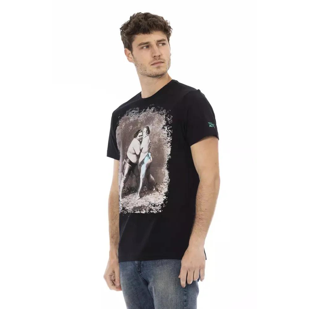 Trussardi Action Black Cotton Men T-Shirt