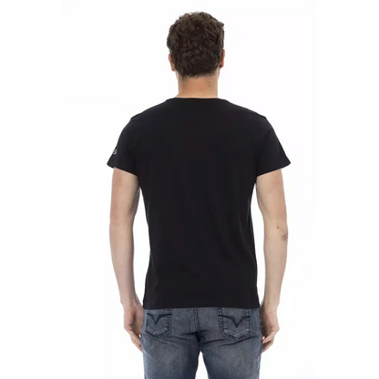 Trussardi Action Black Cotton Men T-Shirt