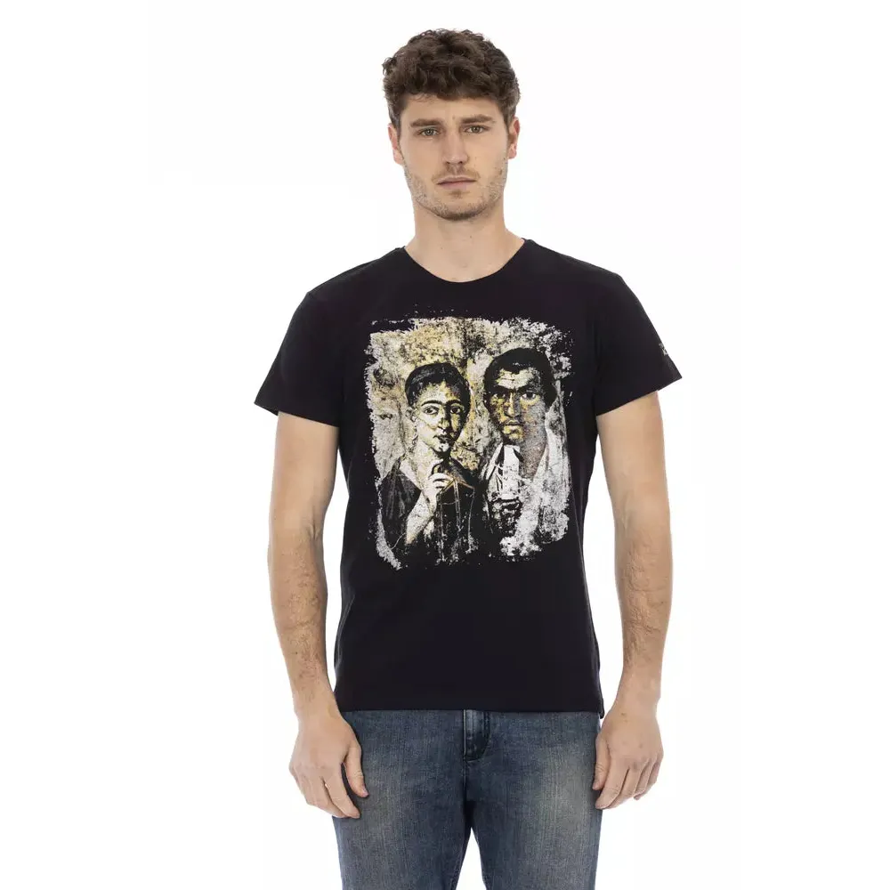 Trussardi Action Black Cotton Men T-Shirt