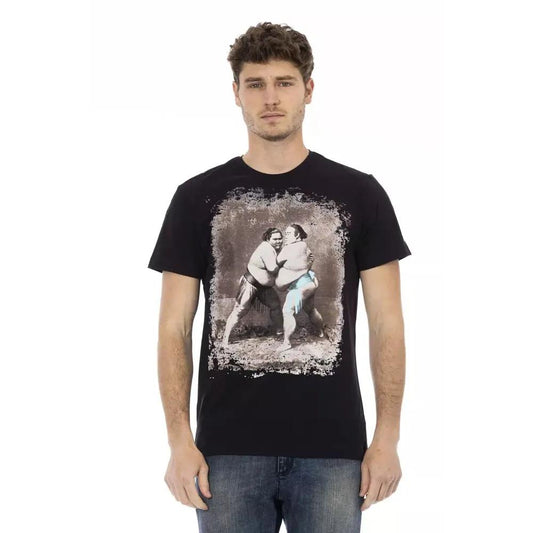 Trussardi Action Black Cotton Men T-Shirt