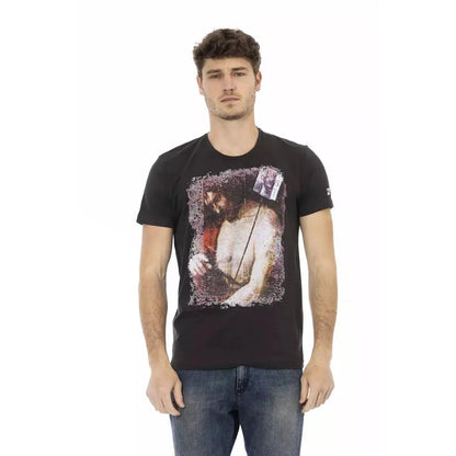 Trussardi Action Black Cotton Men T-Shirt