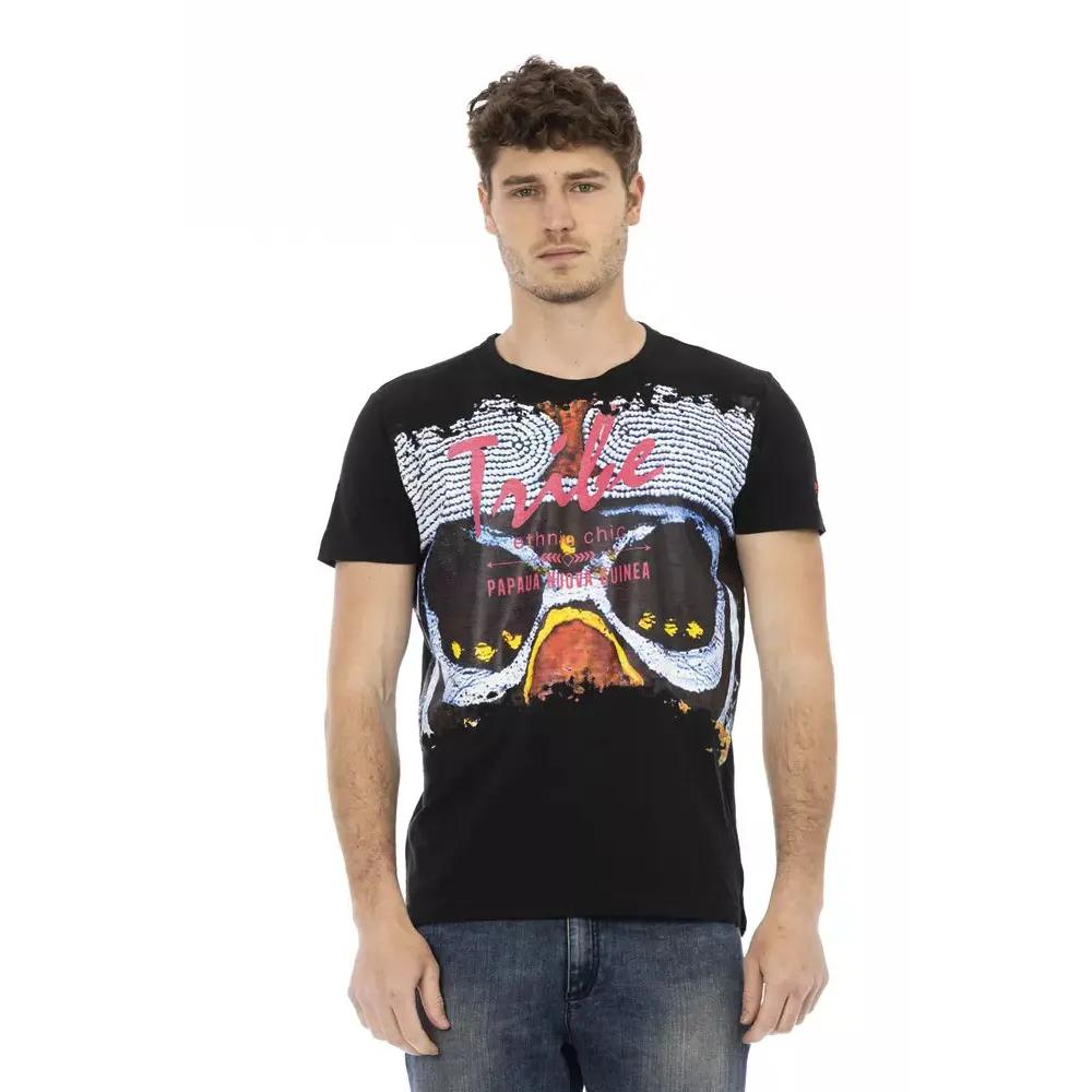 Trussardi Action Black Cotton Men T-Shirt
