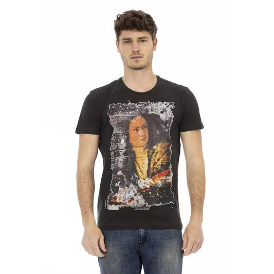 Trussardi Action Black Cotton Men T-Shirt