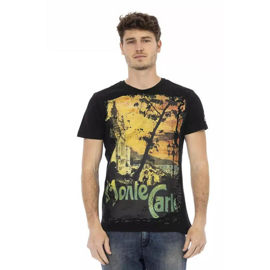 Trussardi Action Black Cotton Men T-Shirt
