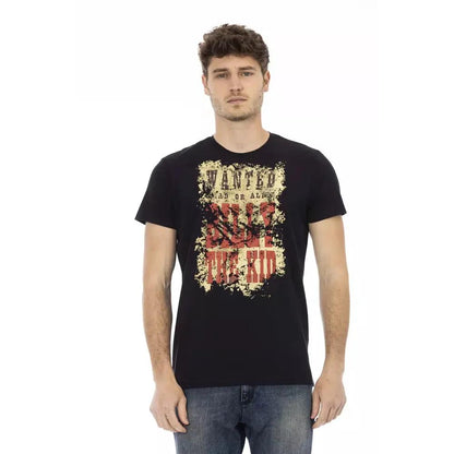 Trussardi Action Black Cotton Men T-Shirt