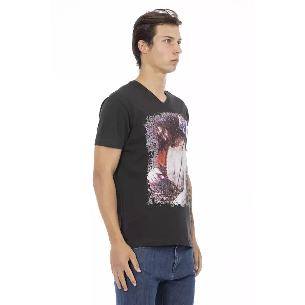 Trussardi Action Black Cotton Men's T-Shirt