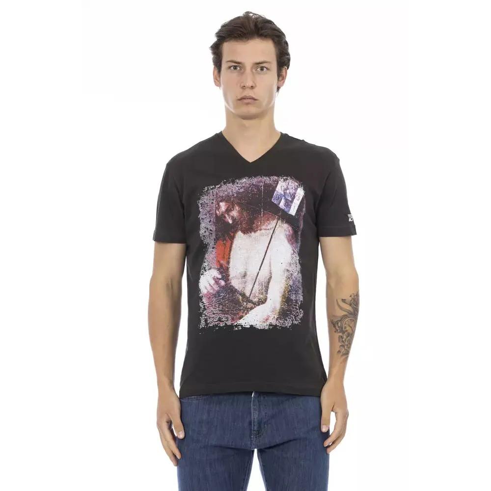 Trussardi Action Black Cotton Men's T-Shirt