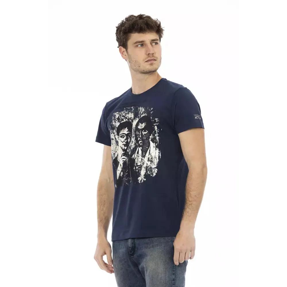 Trussardi Action Blue Cotton Men T-Shirt