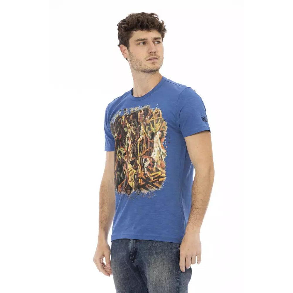 Trussardi Action Blue Cotton Men T-Shirt