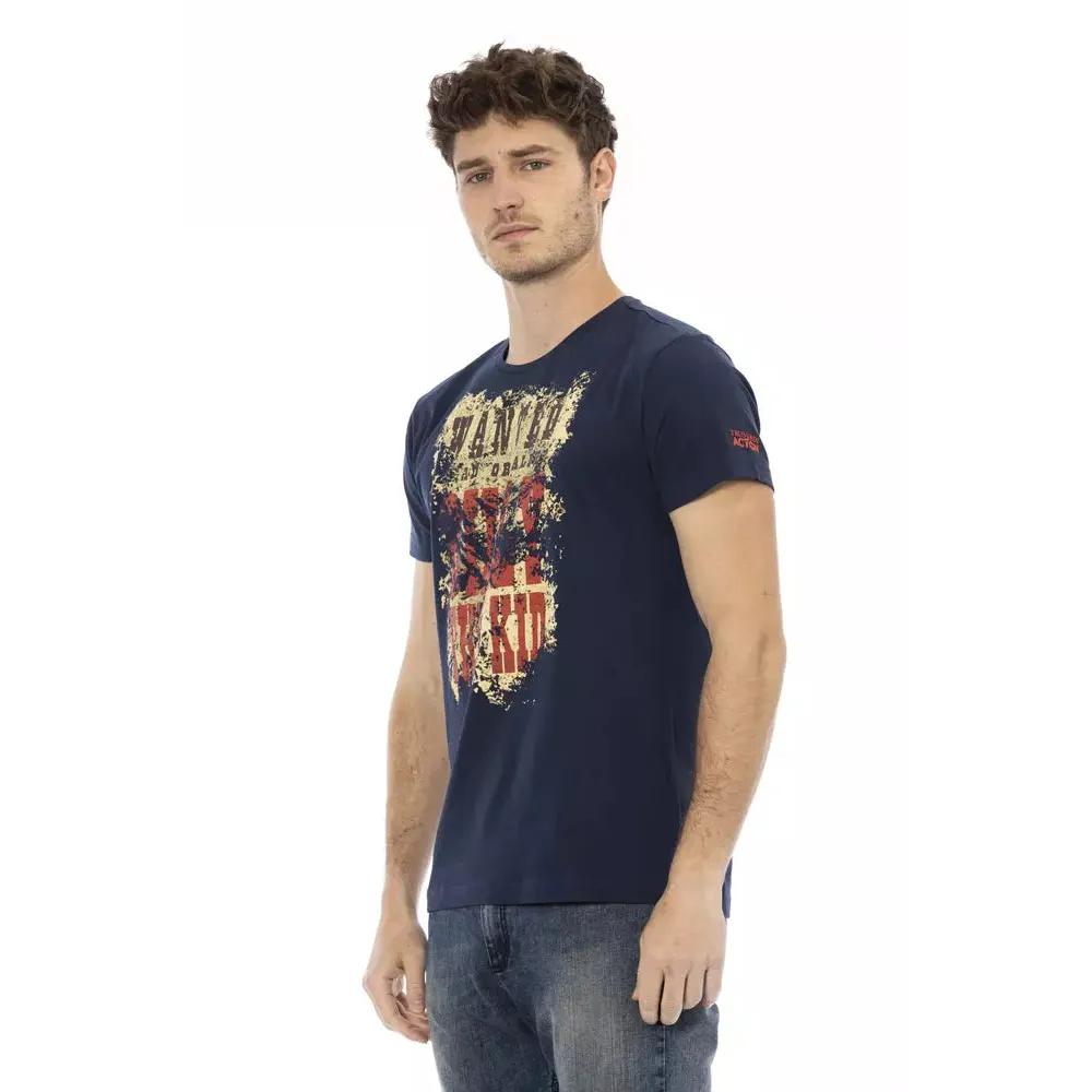 Trussardi Action Blue Cotton Men T-Shirt
