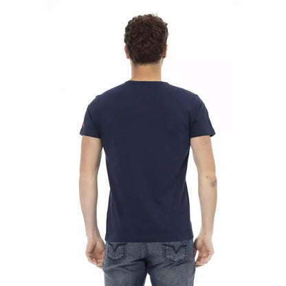 Trussardi Action Blue Cotton Men T-Shirt