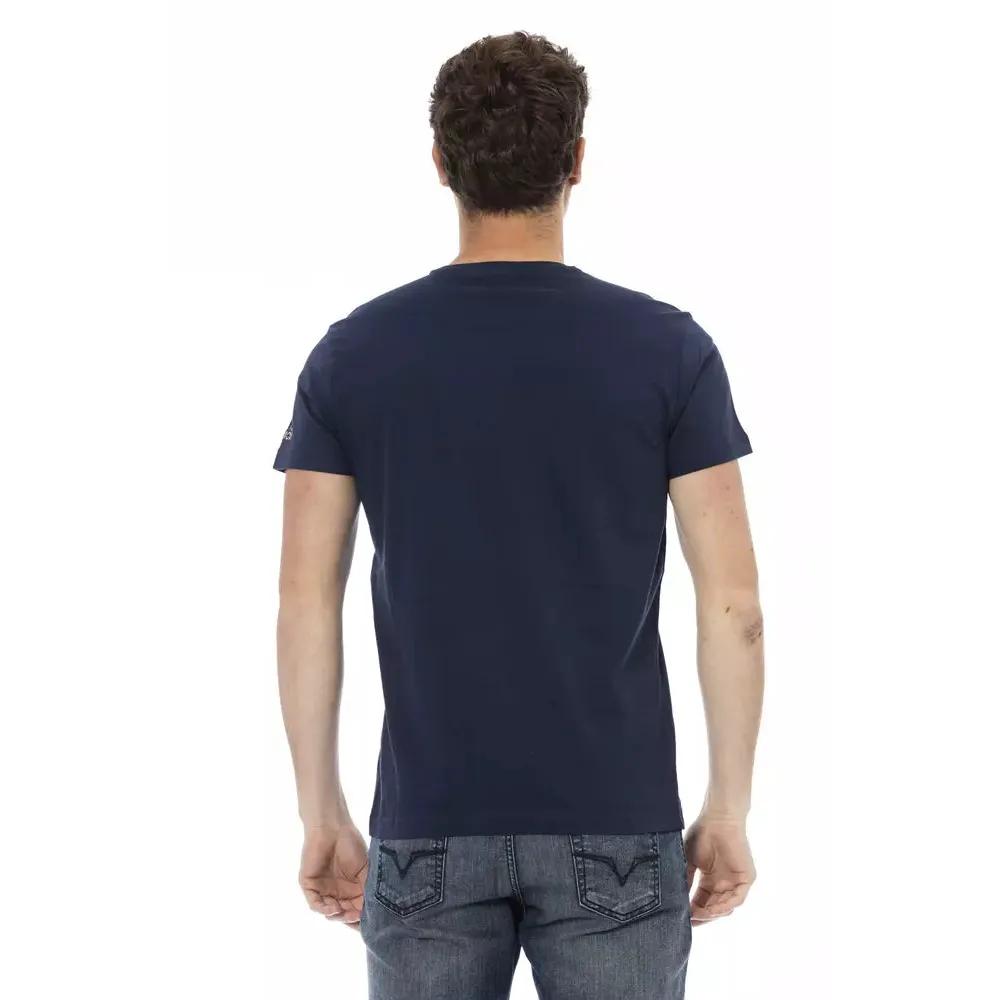 Trussardi Action Blue Cotton Men T-Shirt