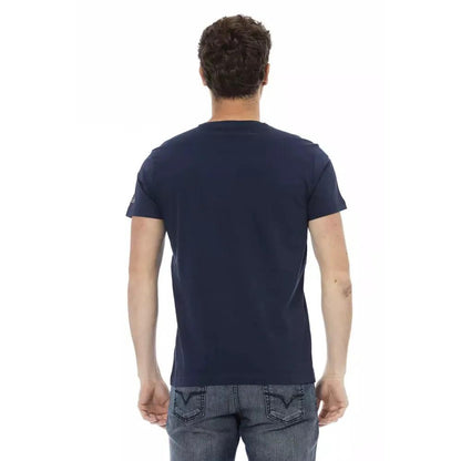 Trussardi Action Blue Cotton Men T-Shirt