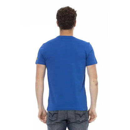 Trussardi Action Blue Cotton Men T-Shirt