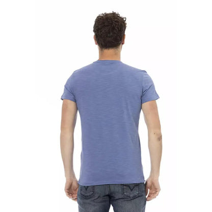 Trussardi Action Blue Cotton Men T-Shirt
