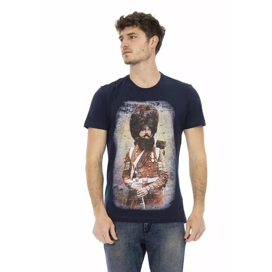 Trussardi Action Blue Cotton Men T-Shirt