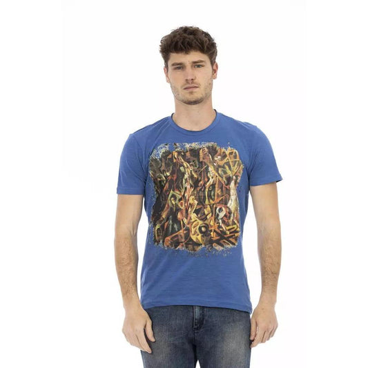 Trussardi Action Blue Cotton Men T-Shirt