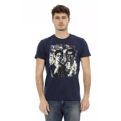 Trussardi Action Blue Cotton Men T-Shirt
