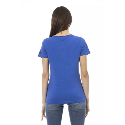 Trussardi Action Blue Cotton Women T-Shirt