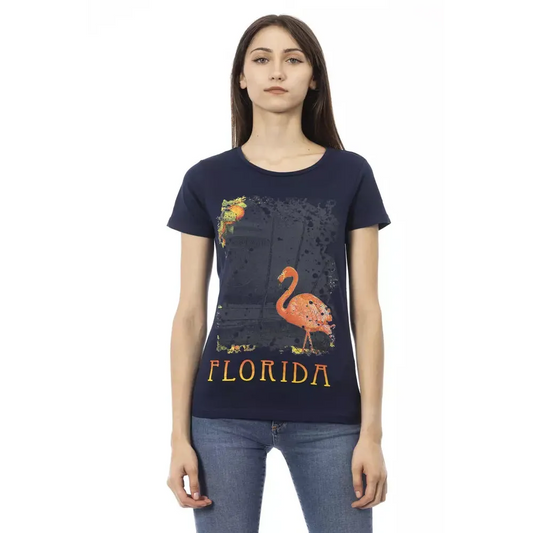 Trussardi Action Blue Cotton Women T-Shirt