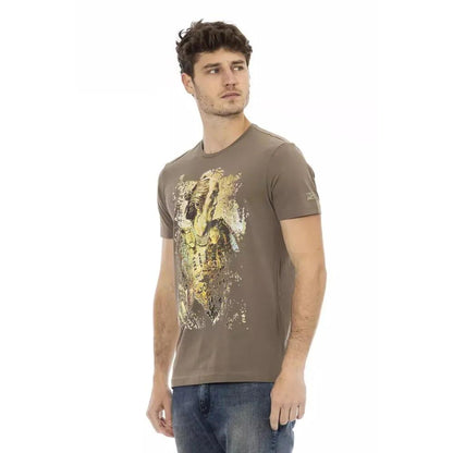 Trussardi Action Brown Cotton Men T-Shirt