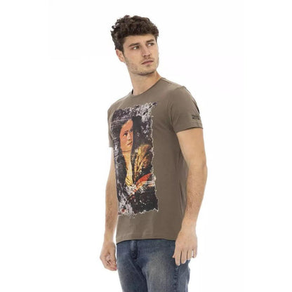 Trussardi Action Brown Cotton Men T-Shirt