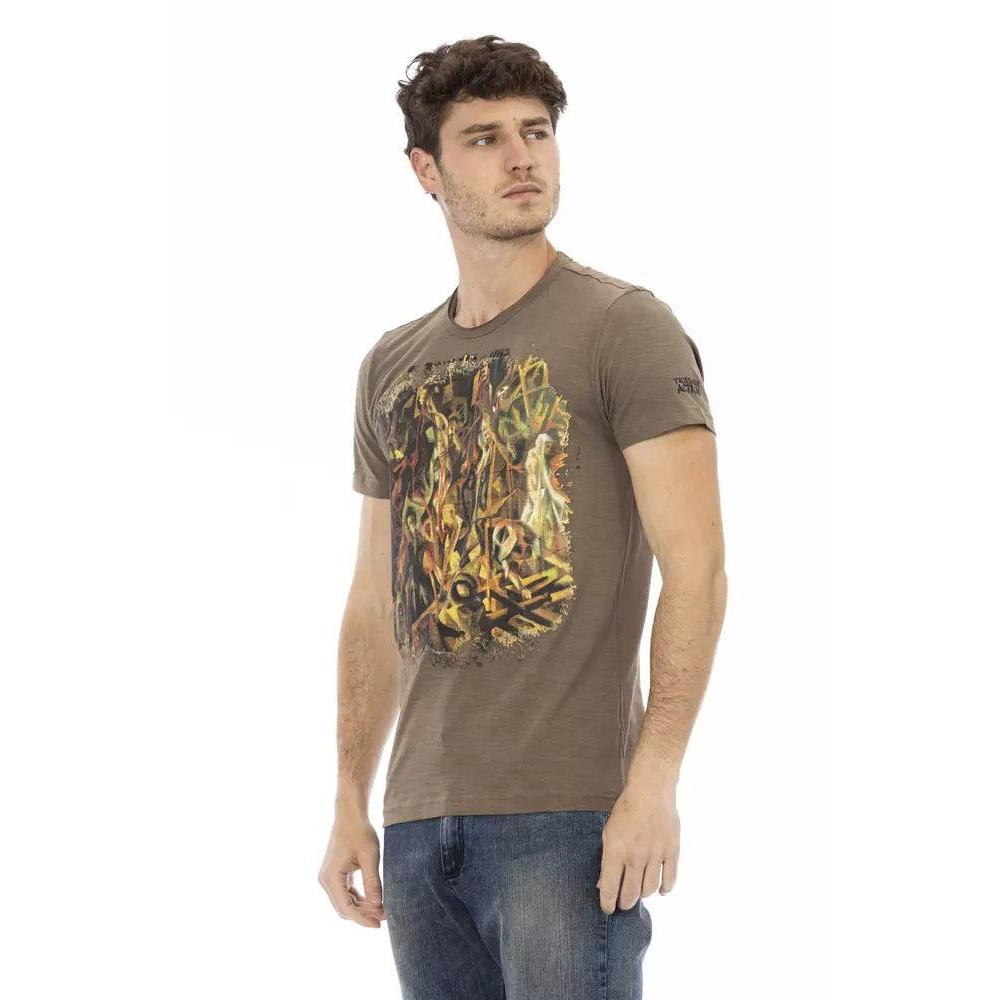 Trussardi Action Brown Cotton Men T-Shirt