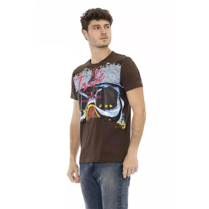 Trussardi Action Brown Cotton Men T-Shirt