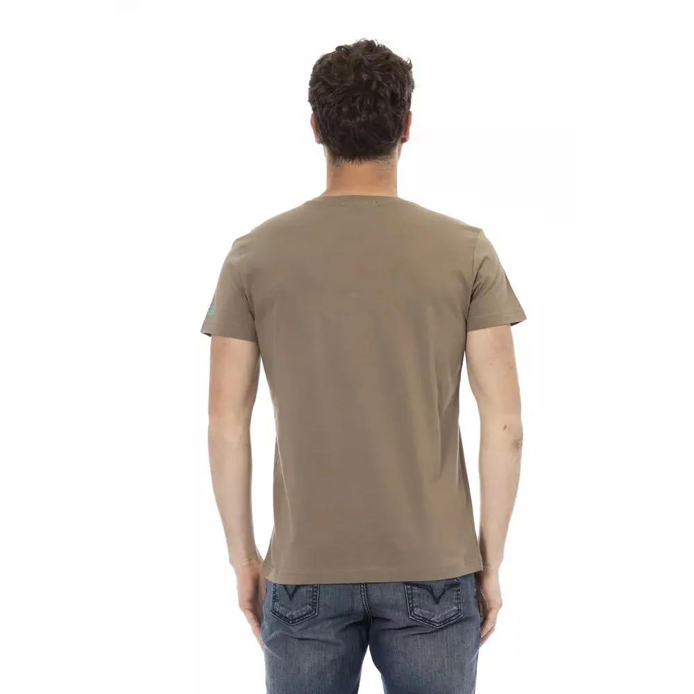 Trussardi Action Brown Cotton Men T-Shirt