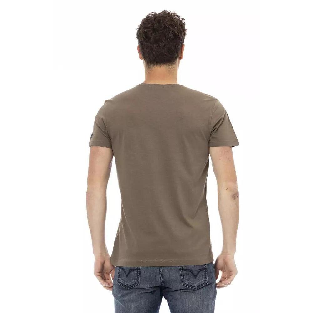 Trussardi Action Brown Cotton Men T-Shirt