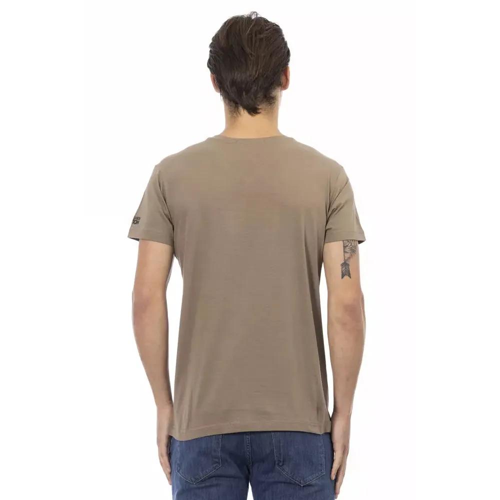 Trussardi Action Brown Cotton Men T-Shirt
