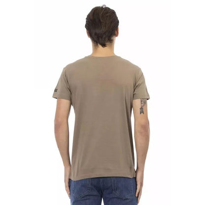 Trussardi Action Brown Cotton Men T-Shirt