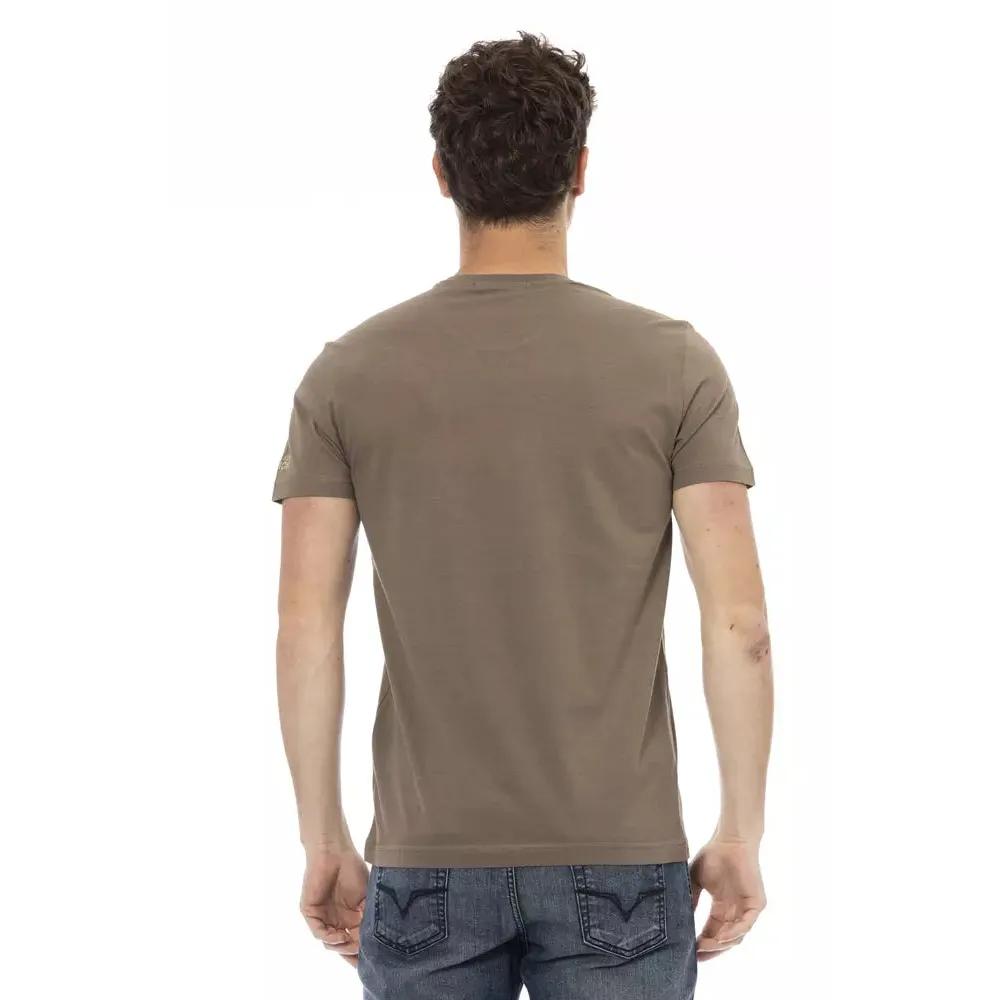Trussardi Action Brown Cotton Men T-Shirt