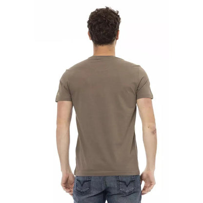 Trussardi Action Brown Cotton Men T-Shirt