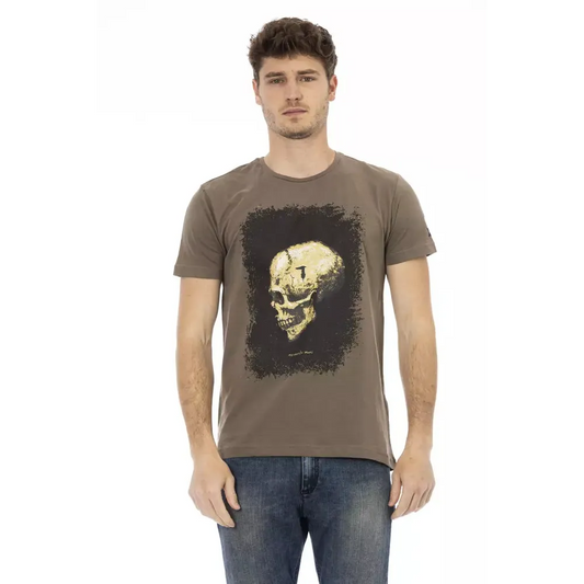 Trussardi Action Brown Cotton Men T-Shirt