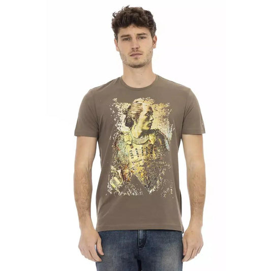 Trussardi Action Brown Cotton Men T-Shirt