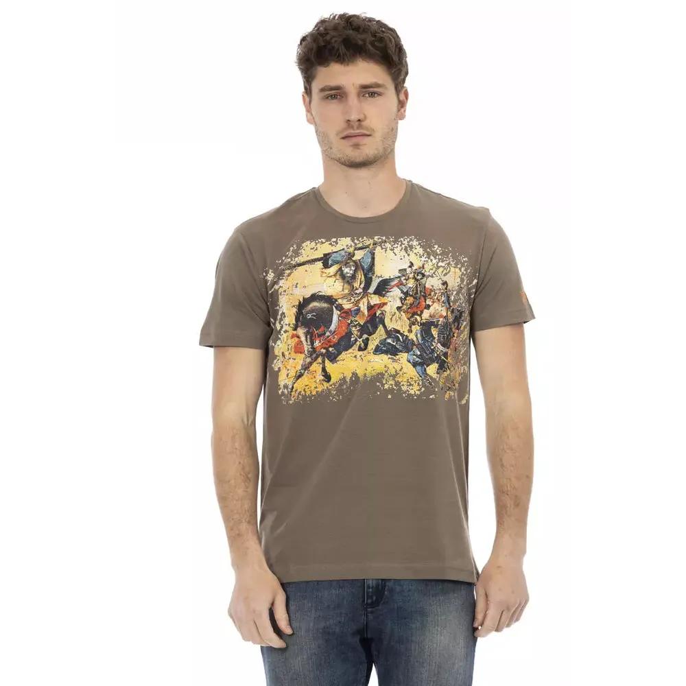 Trussardi Action Brown Cotton Men T-Shirt