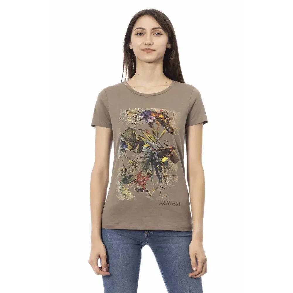 Trussardi Action Brown Cotton Women T-Shirt