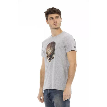 Trussardi Action Gray Cotton Men T-Shirt