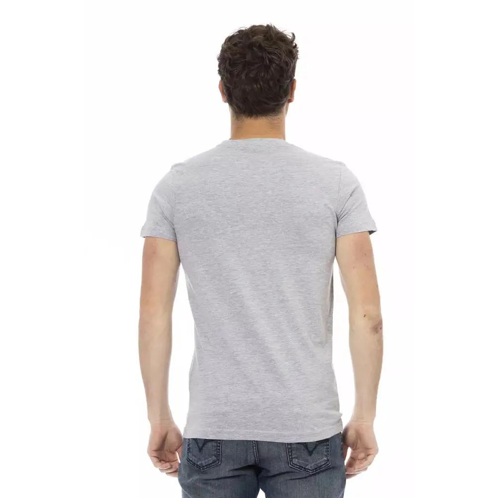 Trussardi Action Gray Cotton Men T-Shirt