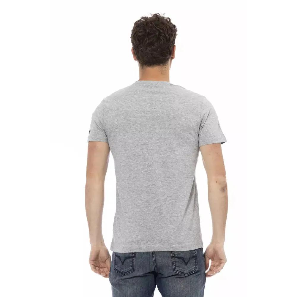Trussardi Action Gray Cotton Men T-Shirt