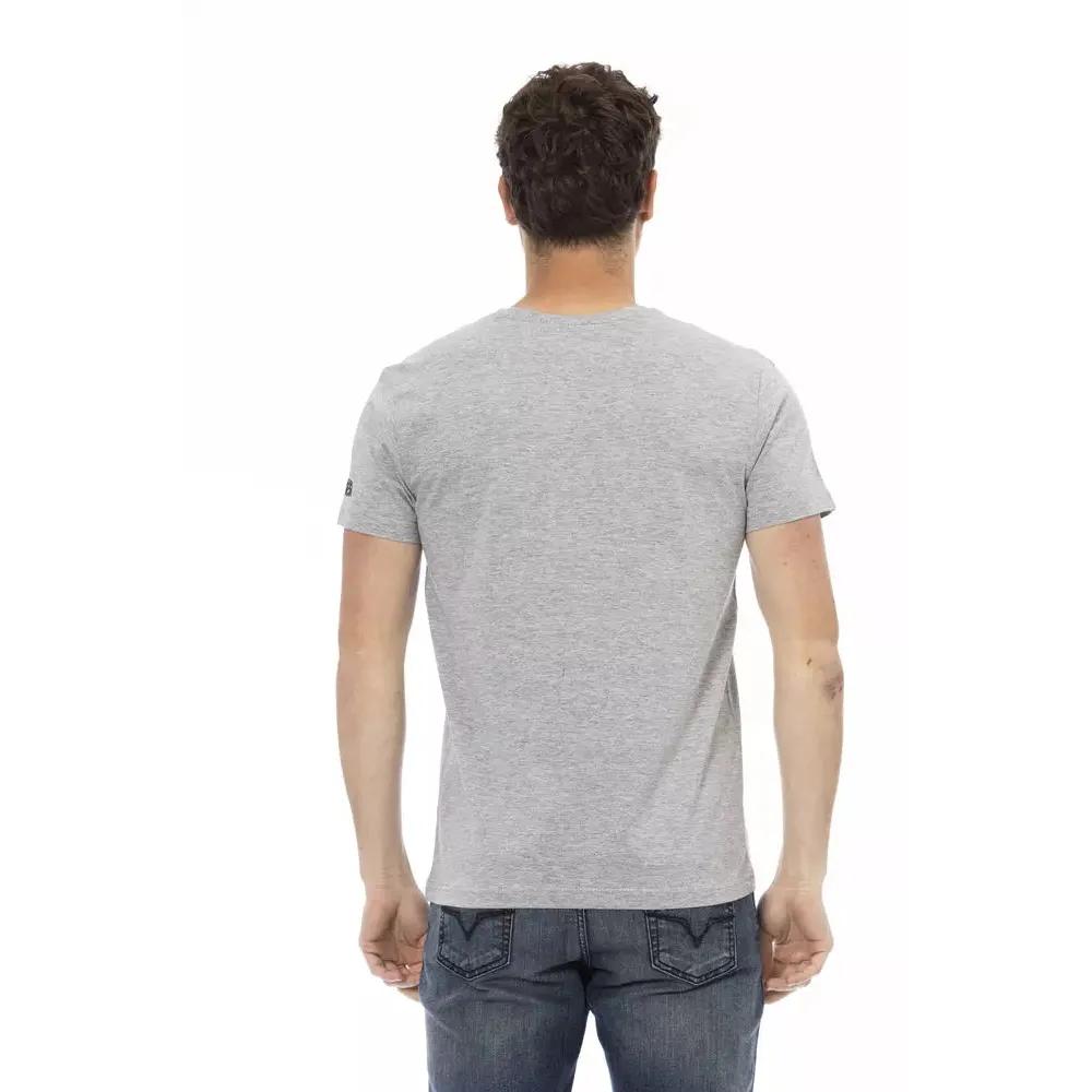 Trussardi Action Gray Cotton Men T-Shirt