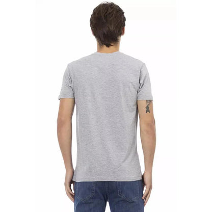 Trussardi Action Gray Cotton Men T-Shirt