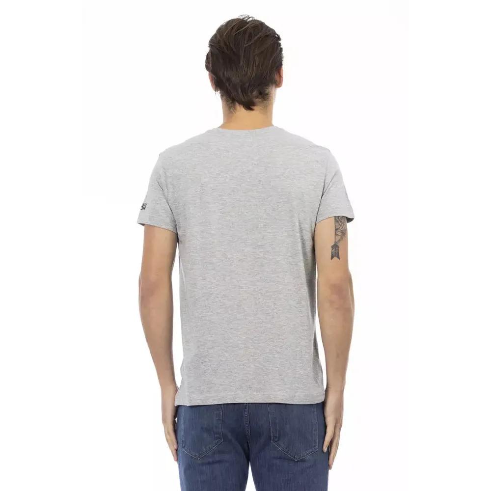 Trussardi Action Gray Cotton Men T-Shirt