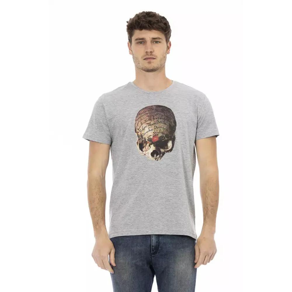 Trussardi Action Gray Cotton Men T-Shirt