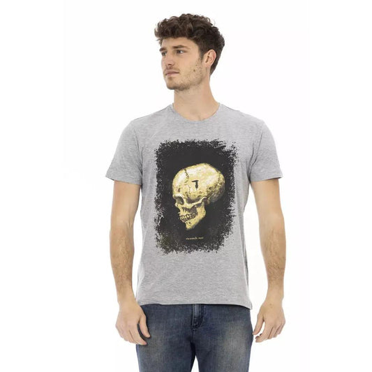 Trussardi Action Gray Cotton Men T-Shirt